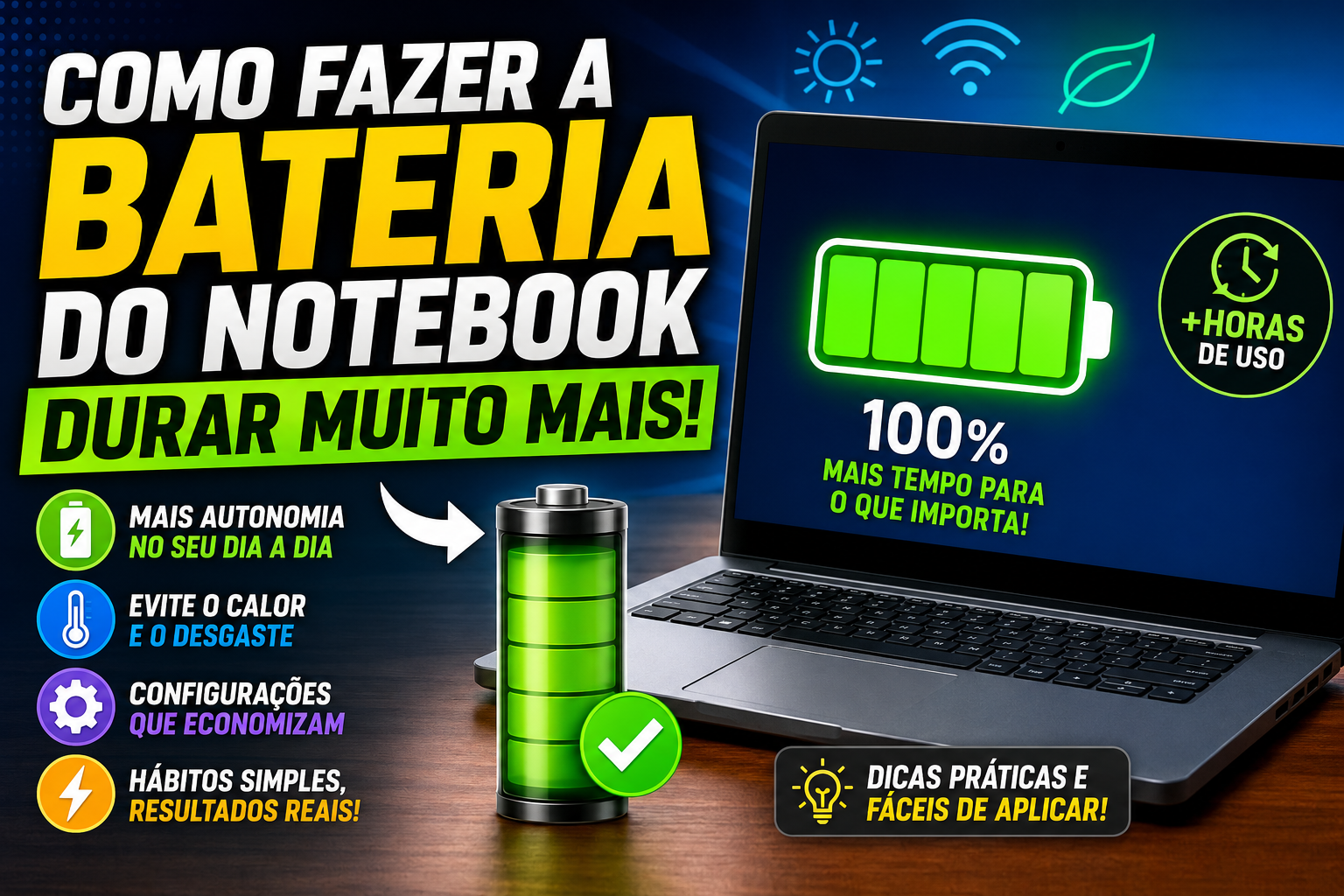 Como Fazer a Bateria do Notebook Durar Muito Mais