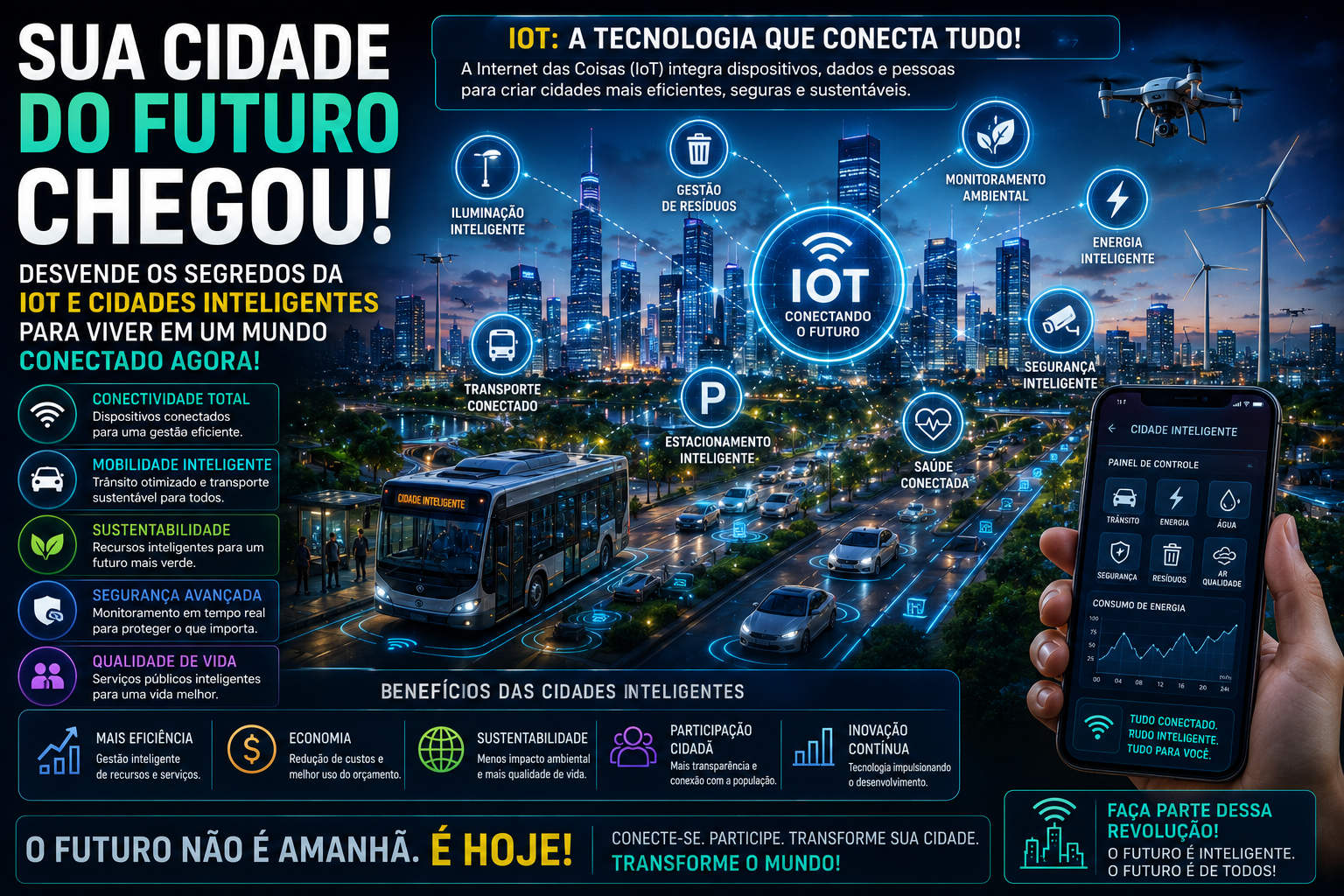 Sua Cidade do Futuro Chegou! Desvende os Segredos da IoT e Cidades Inteligentes para Viver em um Mundo Conectado AGORA!